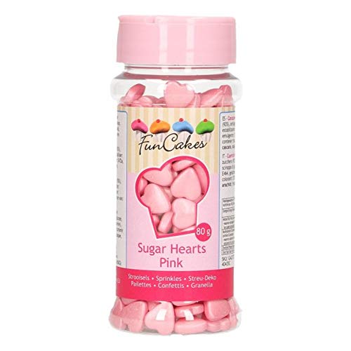 FunCakes Corazones de Azúcar (Corazones Rosas)