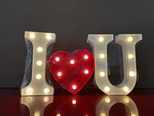 Funciona con pilas LED Letras I Love You Letras Signo para Boda Proponer LED Corazón Marquesina Luces Funciona con pilas Lámpara Regalo Decoración del Partido
