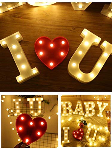 Funciona con pilas LED Letras I Love You Letras Signo para Boda Proponer LED Corazón Marquesina Luces Funciona con pilas Lámpara Regalo Decoración del Partido