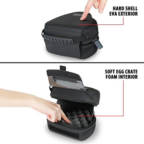 Funda para cámara réflex de Acceso rápido con protección EVA Moldeada, Interior Acolchado, Enganche de cinturón y asa recubierta de Goma de USA Gear - Compatible con Nikon,Canon,Sony,Pentax y más.