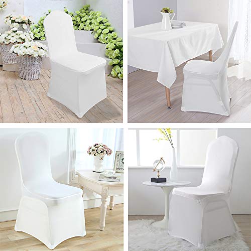 Fundas de Sillas Elásticas Lavable Extraíble Funda Protectora Cubiertas de Sillas para Boda Banquete Fiesta Hotel Decoración 50 Piezas
