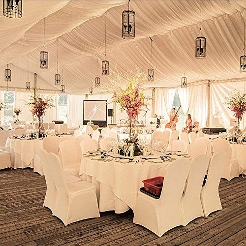 Fundas de Sillas Elásticas Lavable Extraíble Funda Protectora Cubiertas de Sillas para Boda Banquete Fiesta Hotel Decoración 50 Piezas