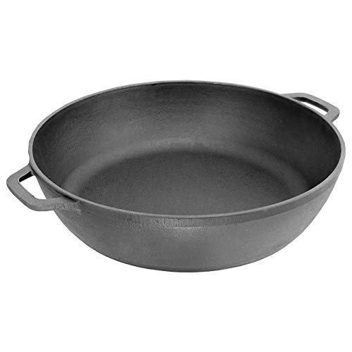 Fundición sartenes sartenes sartenes Schmorpfanne Servierpfanne Ø 26 cm, 28 cm., hierro fundido, negro, 28 cm