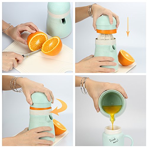 Funria m-312 - Exprimidor manual de limón, exprimidor de cítricos, naranja, sin BPA, apto para lavavajillas