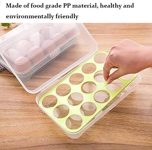 FUROO Creativo plástico del cartón del Huevo, 15 Casos aparatos Accesorios para el hogar de Cocina multifunción portátil de Picnic Rejilla de Huevo Caja de Almacenamiento,D