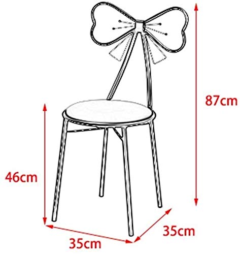 FXDCQC Sillas de Cuero Suave de PU con Respaldo de Metal Maquillaje Reposapiés Almuerzo Familiar Tienda de Ropa Cambiador de Zapatos Banco Taburete para Dormitorio Tocador de café (Color: Plata)