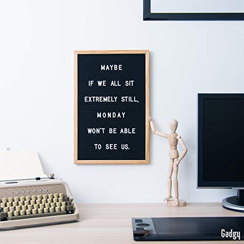 Gadgy - Placa de Fieltro con Texto en inglés Retro 510, Letras Doradas, Plata y Blancas, Madera | 30 x 45 cm.