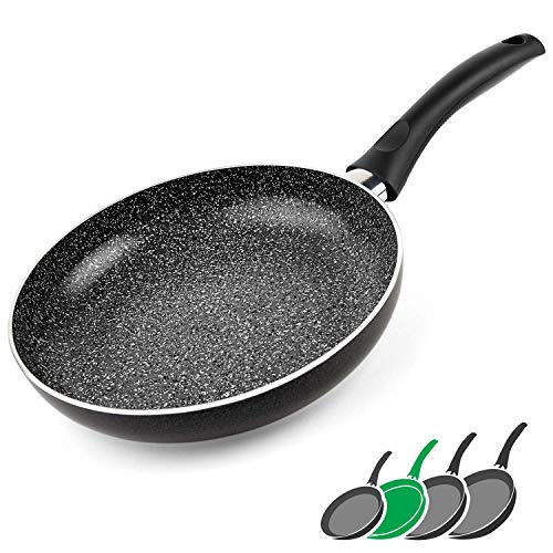 GadHome Classic 24cm Sartén Antiadherente, Negra | Bandeja de Aluminio con Mango Ergonómico | PFOA Gratis para Una Cocina Saludable | Apto para Inducción y Lavavajillas