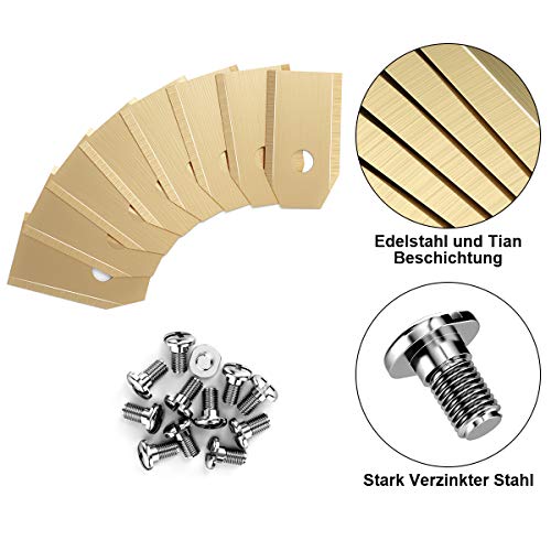 Gafild Titanio Hoja De Repuesto para cortacéspedes Husqvarna, 30 Cuchillas de repuesto para Gardena cortacéspedes, con tornillos Manufacturer: Gafild