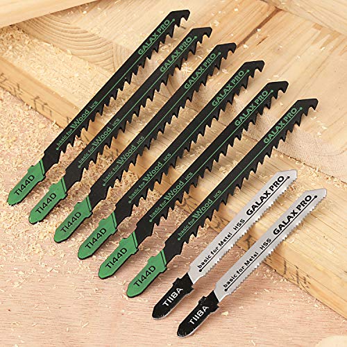 GALAX PRO 8 Piezas de Hoja de Sierra Sable, Fabricado con HCS/HSS/BIM, Cuchillas Surtidas para Corte de Madera, Plástico y Metal