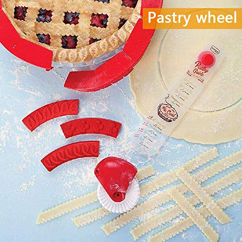 Gancunsh - Cortador de repostería para cocina, decoración de rueda rodante manual, cortador de fideos, cuchillo de pizza, decoración de pasteles