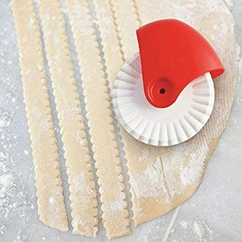 Gancunsh - Cortador de repostería para cocina, decoración de rueda rodante manual, cortador de fideos, cuchillo de pizza, decoración de pasteles