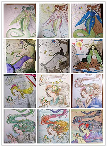 Gaocheng Libro de Colorear Creativo Chino Línea Dibujo de Bosquejo Libro de Texto Vintage Belleza Antigua Pintura Adulto Anti Estrés Libros para Colorear para Adultos