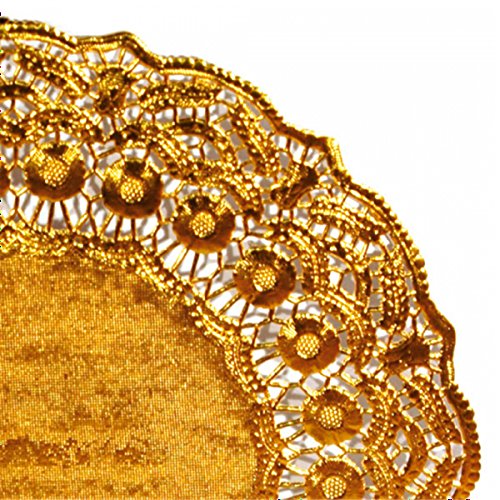 García de Pou Rodales Metalizados, Diámetro 27 cm, Set de 100, Dorado, 27 x 30 x 30 cm