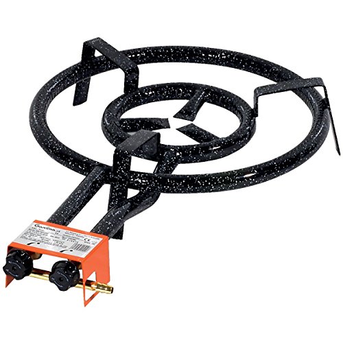 Garcima 20450 Hornillo paellero 450/2 Fuegos, Hierro, Negro, 45 cm