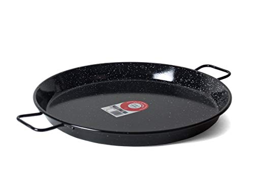 Garcima 5020645 Paellera Valenciana Esmaltada 12 Personas / 46 cm, Negro, 59 x 46 x 5 cm