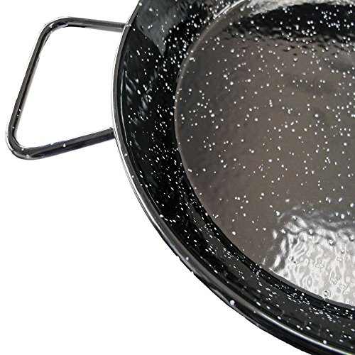 Garcima 5020655 Paellera Valenciana Esmaltada 16 personas/ 55 cm, Negro, 71 x 55 x 5 cm, Set de 5 Piezas