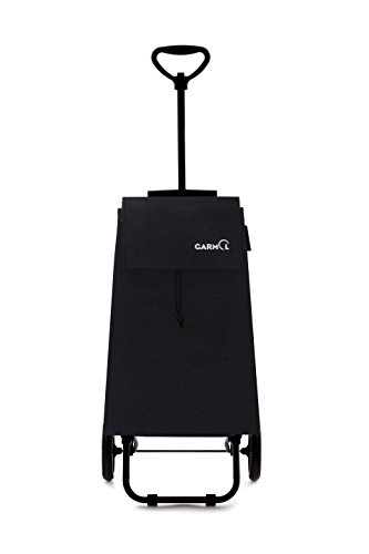 Garmol 201TL C1 Carro de Compra 2 Ruedas Plegable, Tela, Negro, 39x14x75 cm