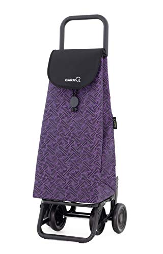 Garmol Carro Compra, Violeta y Negro, 55L