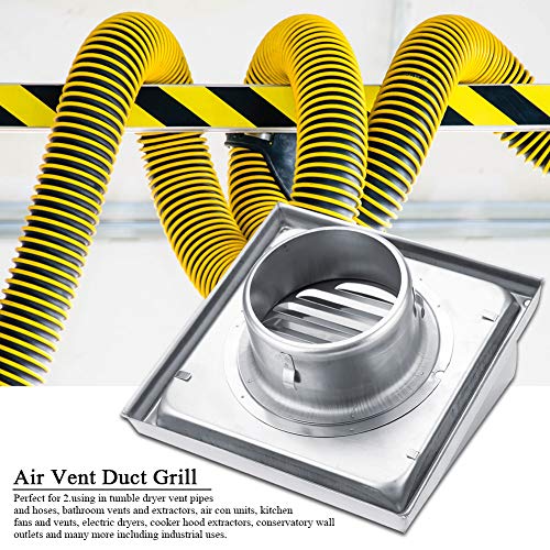 Garosa Respiraderos de Escape, Tubo de Filtro de Aire de Acero Inoxidable Rejilla Pared Ventilación de Aire Secadora Secadora Ventilador Extractor Salida de Ventilador