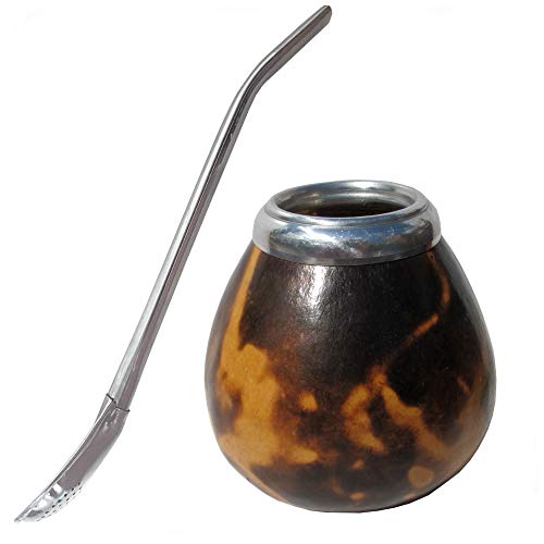 Gaucho Bruno Set de Mate Oscuro y Bombilla