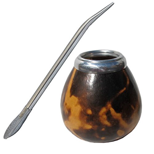 Gaucho Bruno Set de Mate Oscuro y Bombilla