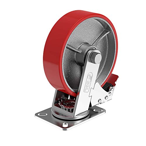 GBL - 4 Ruedas para Muebles 1280KG | 150mm Grande Ruedas Giratorias, Rueda Pivotantes, Ruedas Con Freno Industrial Con Placa de Montaje Tareas Pesadas