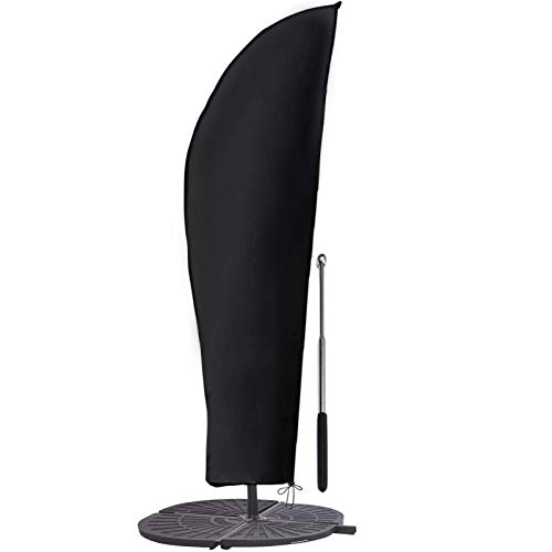GEMITTO Housse de Protection parasols en 420D Oxford Imperméable Résistant à UV Intempéries avec Sac de Rangement 3M, Housse de Protection pour Parasol 280 x 81/30/45cm
