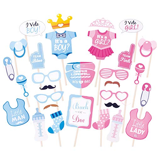 Gender Reveal Party, 100 Sexo Revelan Decoraciones De Fiesta para Baby Shower Fiesta De Cumpleaños, Incluye Pancartas y Sets De Globos, Disfraces para Vestir
