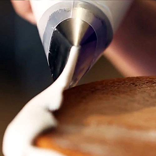 Genenic - Boquilla para repostería de acero inoxidable extra grande, diseño de pétalos de rosa