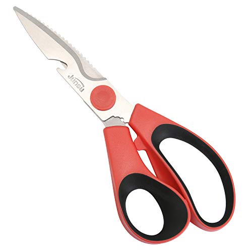 Geriineer Tijeras Cocina Acero Inoxidable Arcos Profesionales Tijeras Cocina Zurdos Adulto Multifunción para Pollo, Pescado, Carne, Hierbas, Sacacorchos, Apto para lavavajillas
