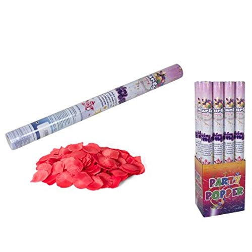 Gerimport Cañón Confeti Pétalos de Rosa Papel 60cm