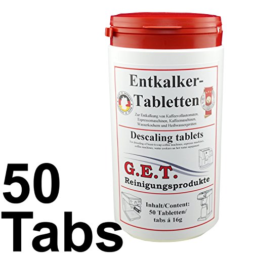 GET 50x16g Pastillas de descalcificación para máyuina de café y máqina de café expresso