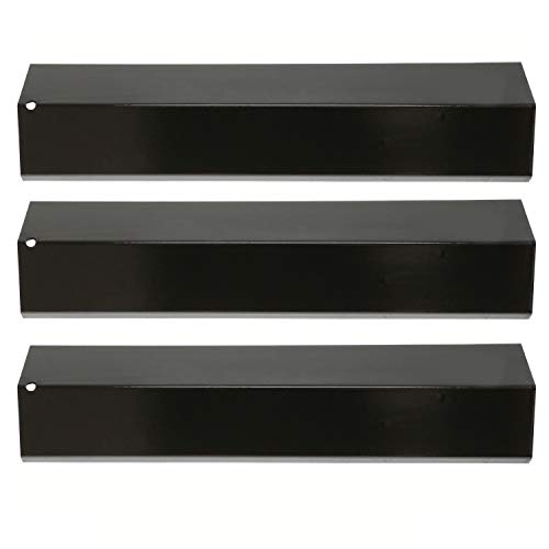 GFTIME 39CM x 10CM 92311 quemador de placa calefactora de acero porcelana cubre la placa de llama para Campingaz 3 y 4 Classic, Woody y Master Series, Enders, Taino, ProfiCook, Landmann Grills repuestos (paquete de 3)