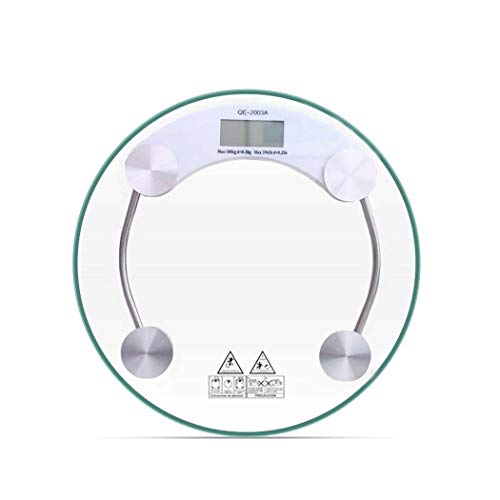 GGPUS Balanzas electrónicas, Escalas de Cuerpo Mini electrónicas de Vidrio para el hogar, Escalas de Grasa Corporal, Escalas de Peso precisas
