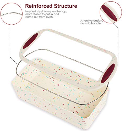 Gifbera Pan de Silicona para Hornear con Marco de Metal, Molde para Hornear Antiadherente de Gran Tamaño para Pan, Quiche, Pastel de Carne, Lasaña, 1 PACK