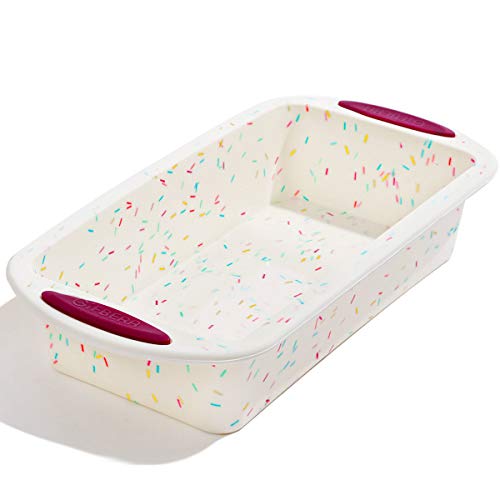 Gifbera Pan de Silicona para Hornear con Marco de Metal, Molde para Hornear Antiadherente de Gran Tamaño para Pan, Quiche, Pastel de Carne, Lasaña, 1 PACK