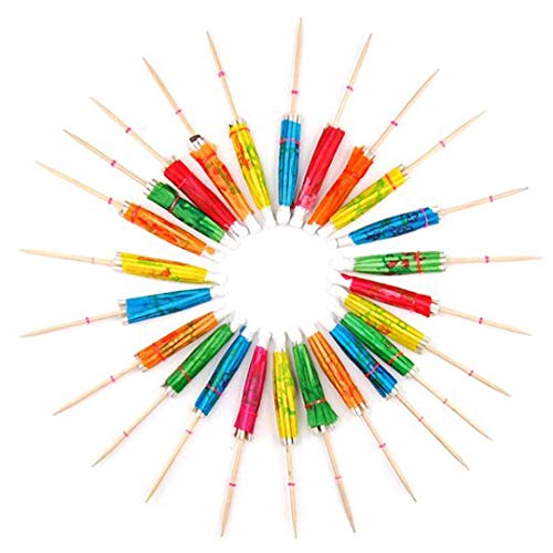 Gifts 4 All Occasions Limited - Juego de 144 paraguas de papel para cóctel, parasoles tropicales para fiestas, comida, bebidas, decoraciones, multicolor , color/modelo surtido