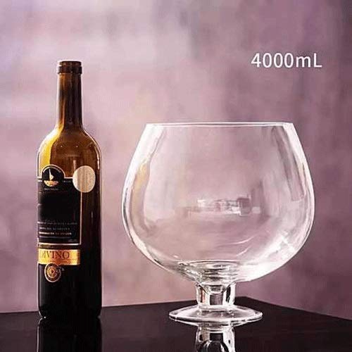 Gigante del partido del vino de vidrio que contiene una botella de vino, vasos de whisky beber jugo de cerveza vino tinto agua de gran tamaño gigante, ideal for cumpleaños, Navidad o Día de la Madre