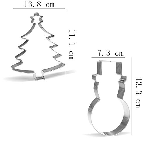 Gigante Moldes Para Galletas Navidad - 5 Piezas - Acero Inoxidable