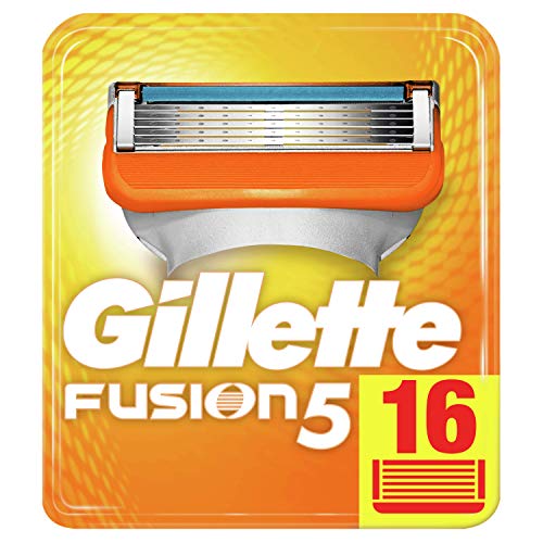 Gillette Fusion5 Cuchillas de Afeitar, Paquete de 16 Cuchillas de Recambio