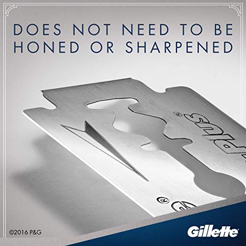 Gillette Platinum Cuchillas de Doble Filo para Maquinillas de Afeitar Clásicas, Paquete de 50 Cuchillas de Recambio