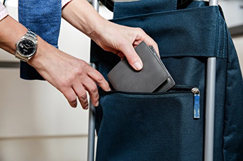 Gimi Italo Carrito de Compra con 2 Ruedas, Azul, 40.5x34.5x92.5 cm
