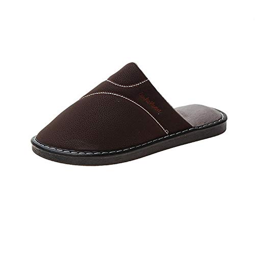 Ginsenget Slippers Pantuflas casa Ligero Antideslizante,Zapatillas algodón Antideslizantes para Pareja en otoño e Invierno, Media Bolsa Fondo Grueso Zapatos algodón, Caqui, 44,Zapatillas microondas