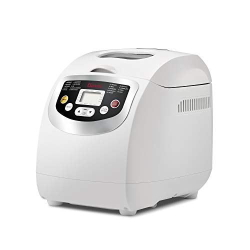 Girmi MP20 - Panificadora (Blanco, 1 kg, Pastel de masa, Masa, Pan francés, Pan sin gluten, Masa para pizza, Pan de trigo, 500 g, 15 h, Tocar)