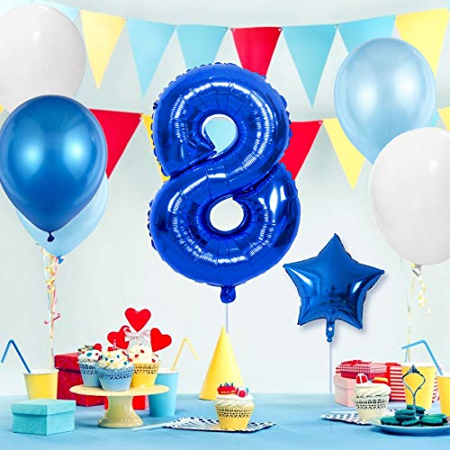 Globo de Cumpleaños 8 año, Globo 8 Año, 8 Cumpleaños Niño, Globo Numero 8 Gigantes, 8 Años Cumpleaños, Number Balloons, Globos Decoracion Bautizo Comunión Fiesta Cumpleaños