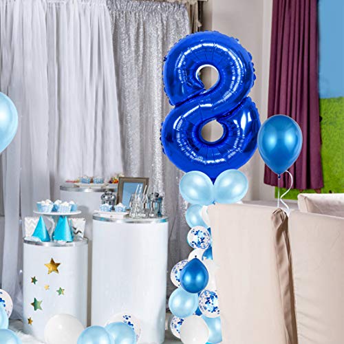 Globo de Cumpleaños 8 año, Globo 8 Año, 8 Cumpleaños Niño, Globo Numero 8 Gigantes, 8 Años Cumpleaños, Number Balloons, Globos Decoracion Bautizo Comunión Fiesta Cumpleaños