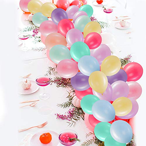Globos de Cumpleaños de Colores, 100 piezas Globos Pastel de Látex para Fiestas Bodas Reuniones y Otras Celebraciones