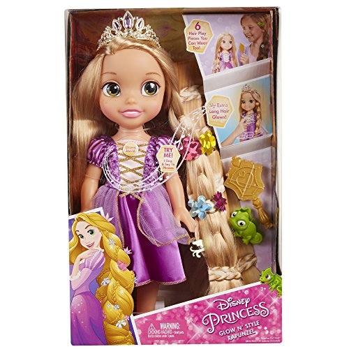 Glop Games- Rapunzel Muñeca con Sonidos, Multicolor, 35 cm (Jakks Pacific 3.0)