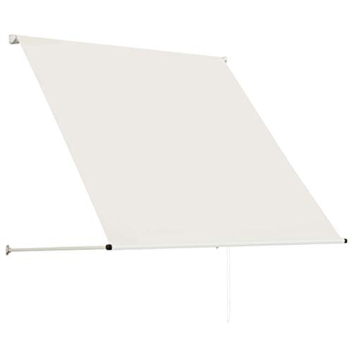 Goliraya Toldo retráctil Toldo para Bar Toldo Terraza Toldos Impermeables Exterior Crema 100x150 cm